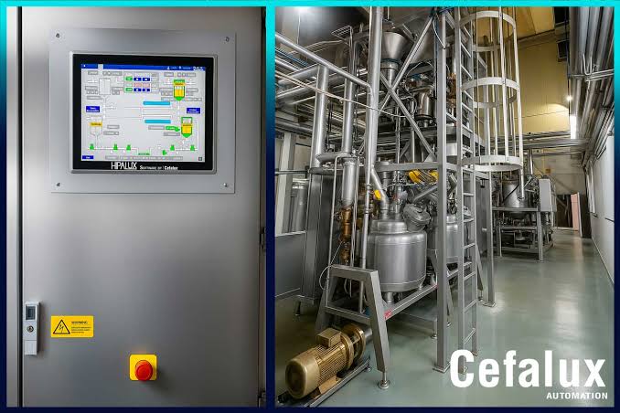 Industrial retrofit with a Hipalux control panel and process plant